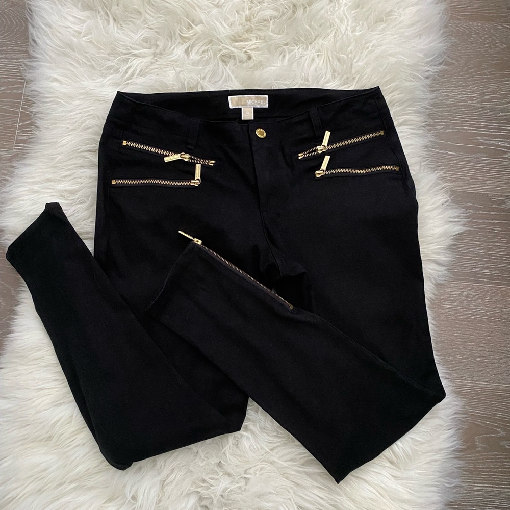 Michael Kors size 10 skinny jeans with gold hardware